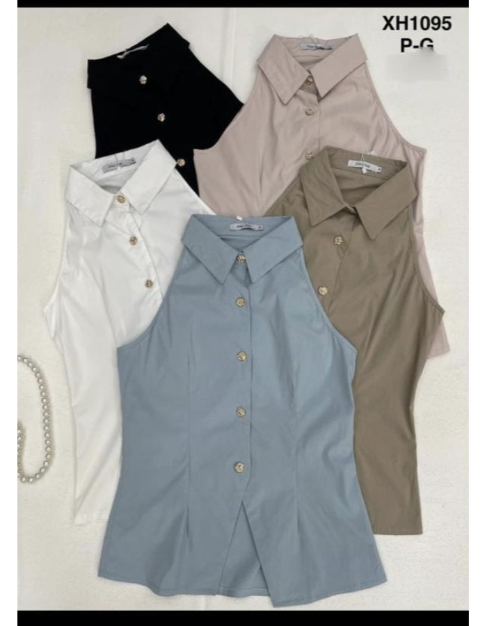Regata Crepe Seda c/ Gola