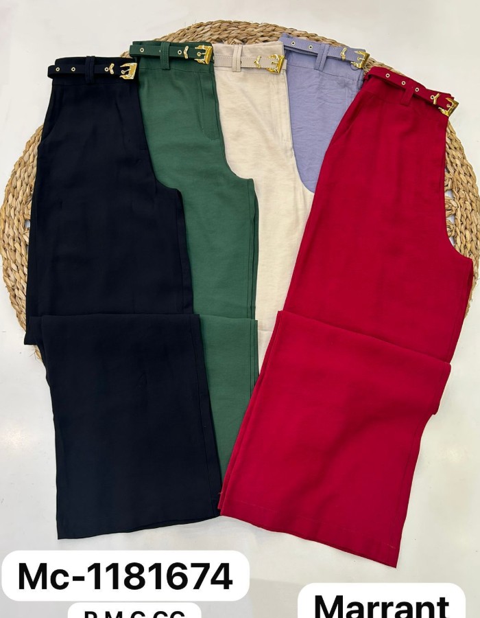 CALÇA PANTALONA TECIDO MARANTE