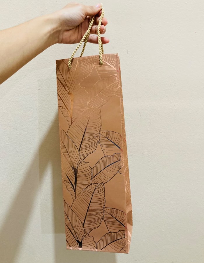 SACOLA DE PRESENTE P/ BEBIDAS CÓD:035669 C/ 1 UNIDADE