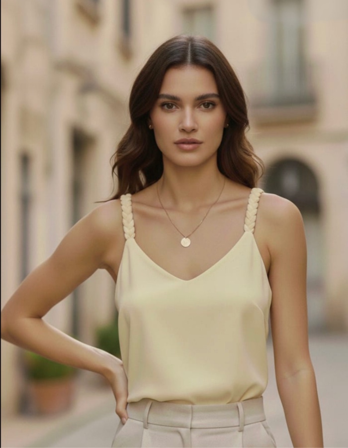 Blusa Alça Trançada 