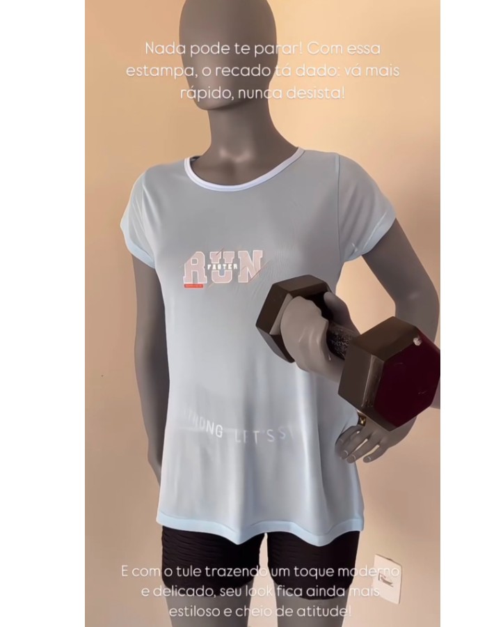 CAMISA COM MANGA DE TULE REF 396