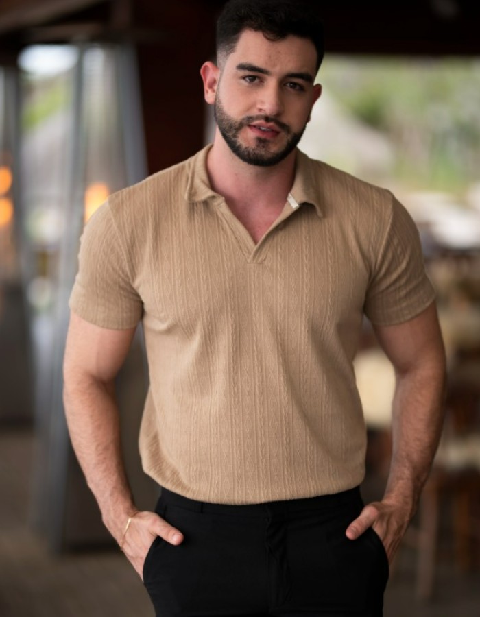 Camisa Tricô Gola V Genebra 