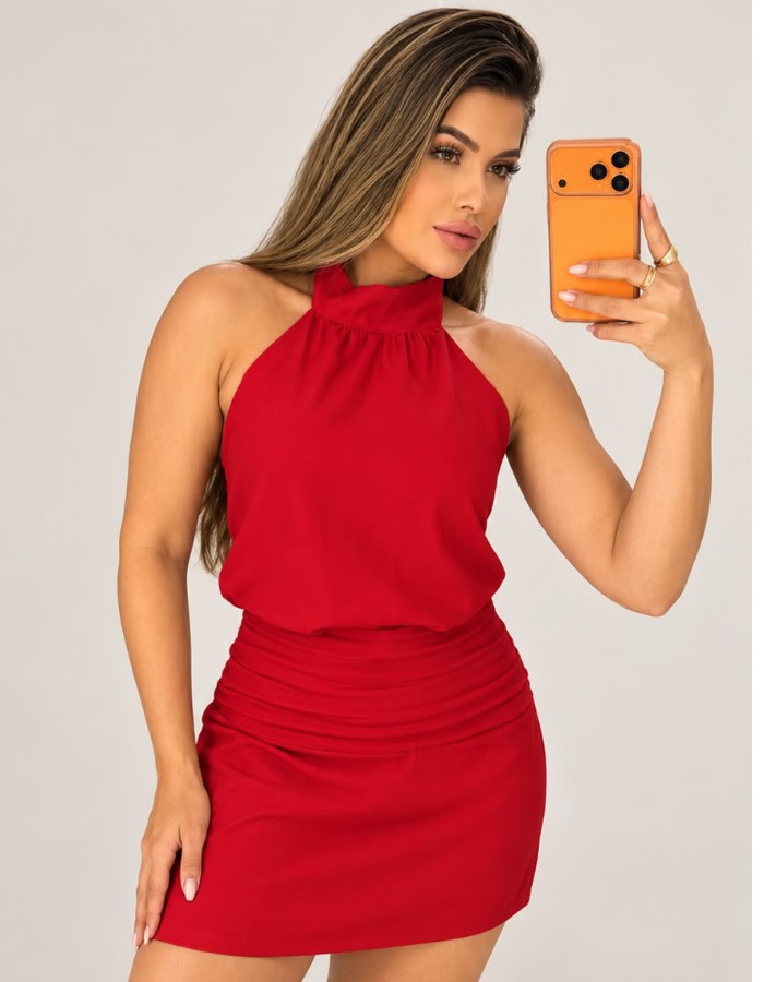 CONJUNTO DE SAIA MARRANTE