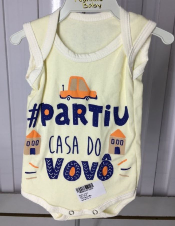 BODY FRASE ESTAMPADO 20.9 PEDRINHO BABY - REF: 20-9