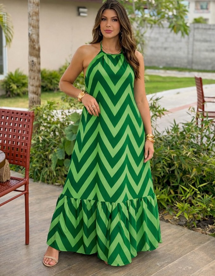 VESTIDO CREPE ZIGZAG