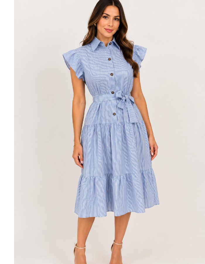 VESTIDO LISTRADO CHAMISE