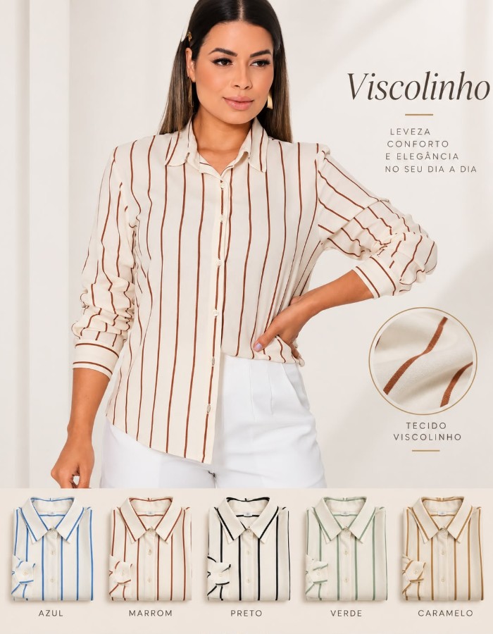 CAMISA BOTÃO VISCOLINHO