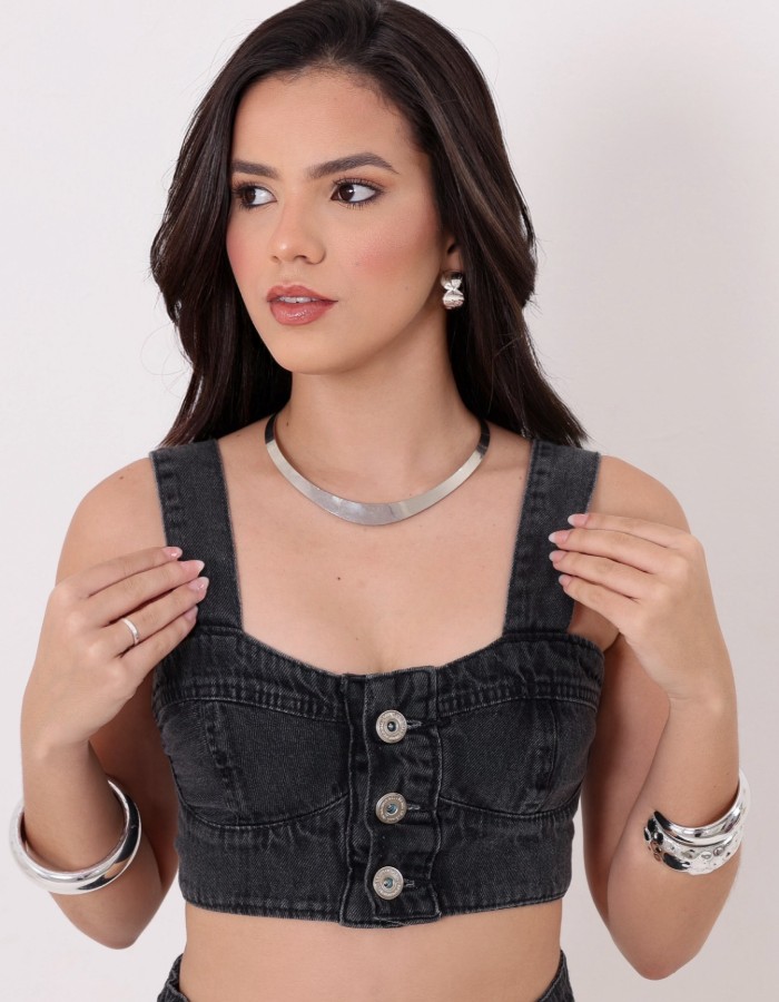 CROPPED BLACK DESGRADEADO