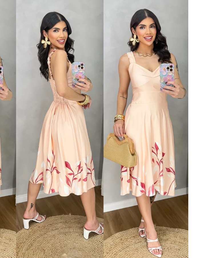 Vestido Curto Alça Elástico 