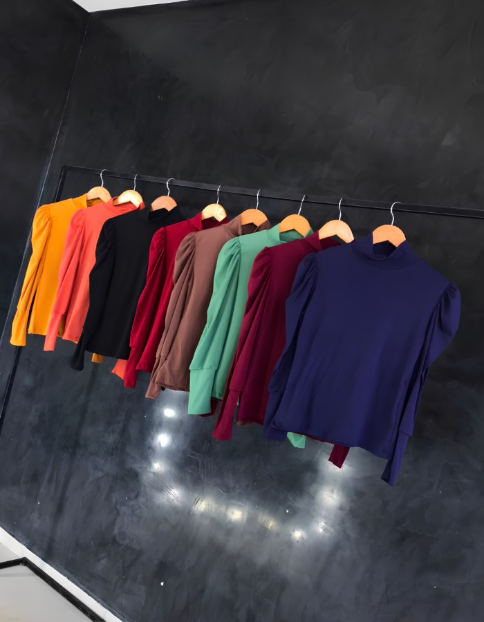 Blusa ML - Manga Princesa e punho