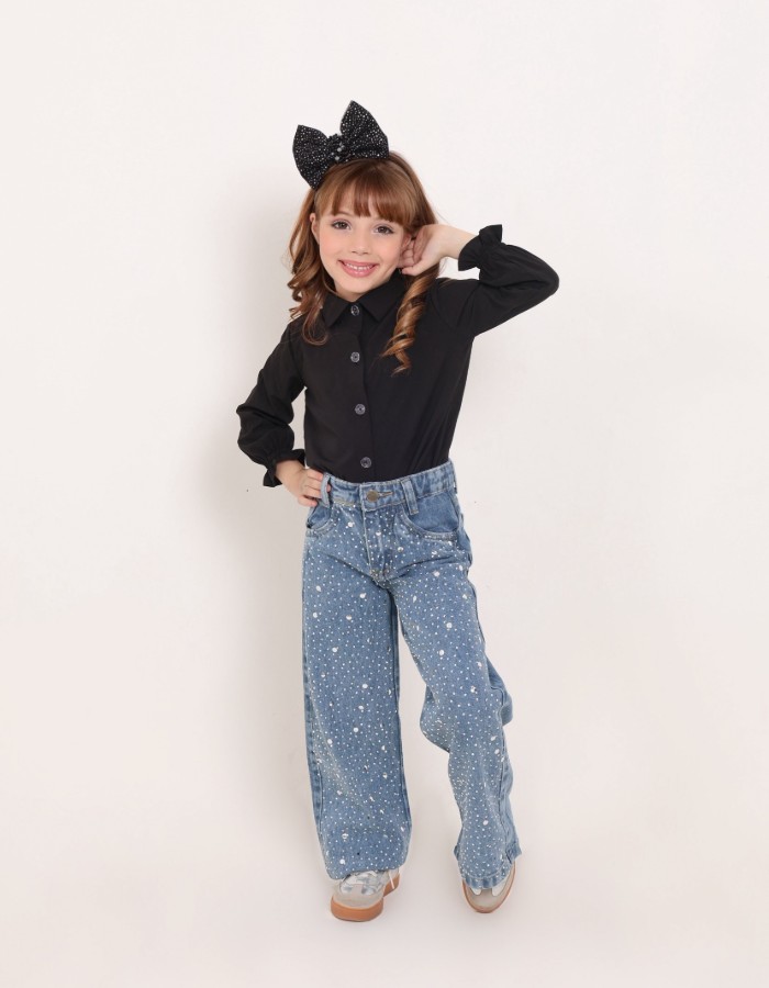 CALÇA GLOW JEANS INFANTIL DESGRADEADA