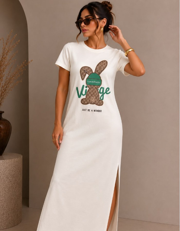 VESTIDO MIDI COELHO