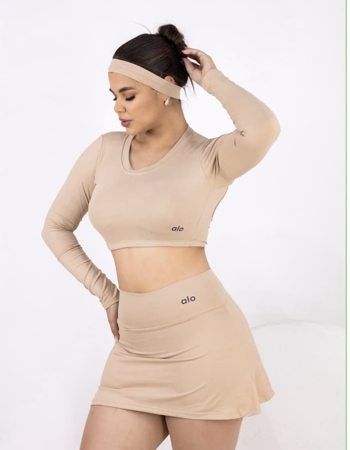 CONJUNTO SHORT SAIA TOP ESTER + FAIXA DE CABELO