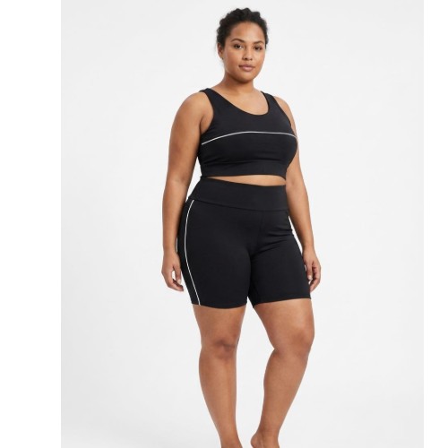 conjunto de short e top com friso