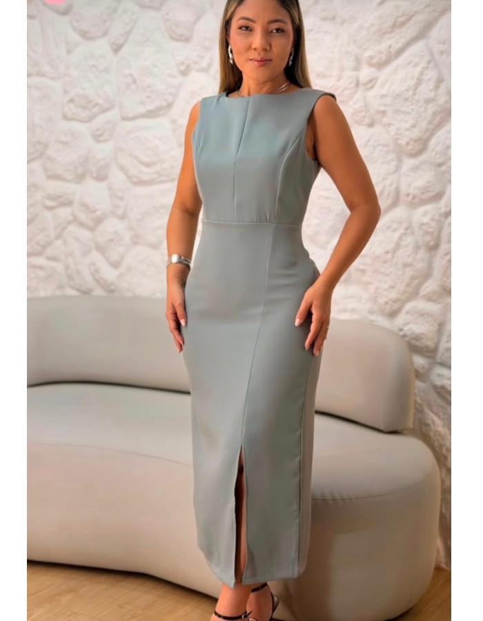 VESTIDO MIDI ALFAIATARIA