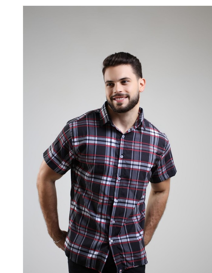 CAMISA ABERTA C/BOTÃO XADREZ