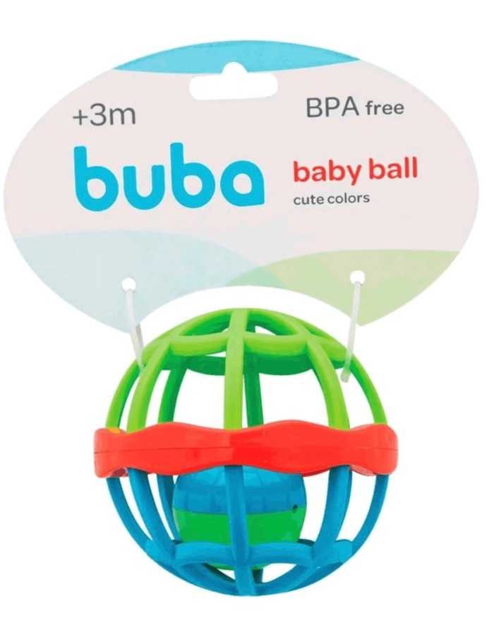CHOCALHO BABY BALL CUTE COLORS BUBA