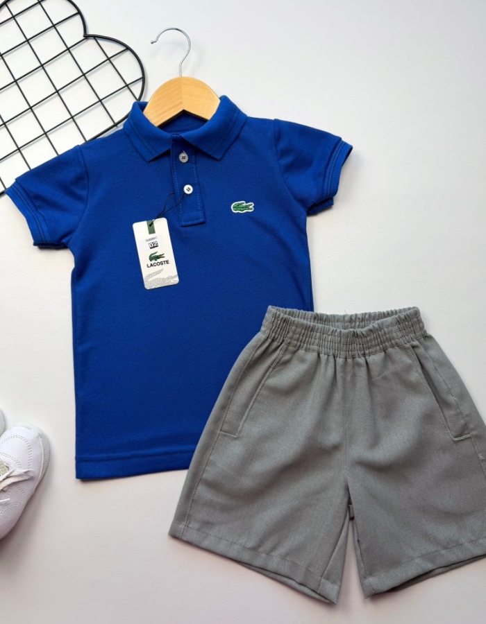 Conjunto polo linho Lacoste 
