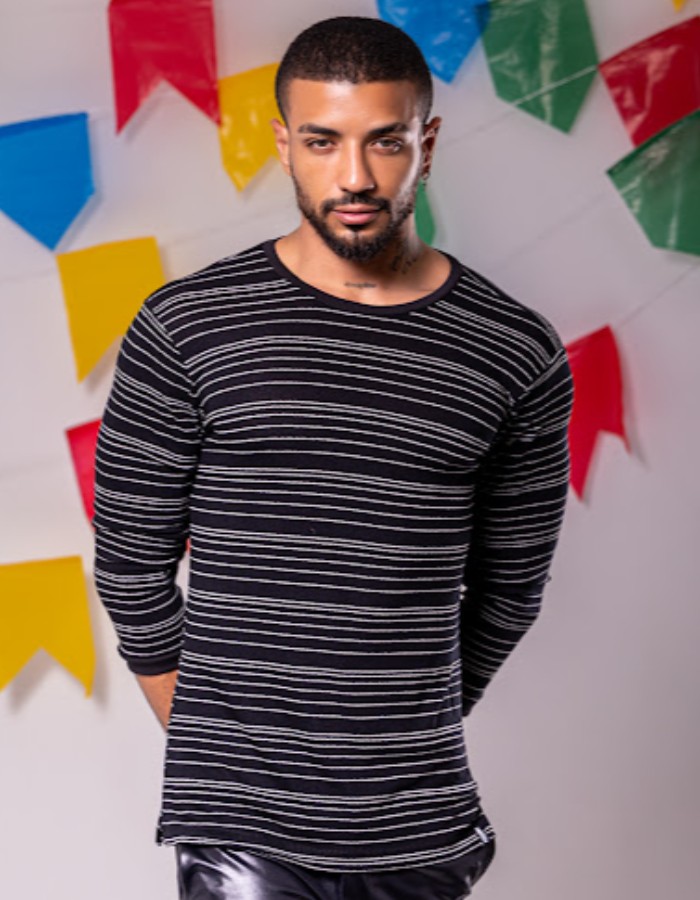 Camisa Listras 3/4