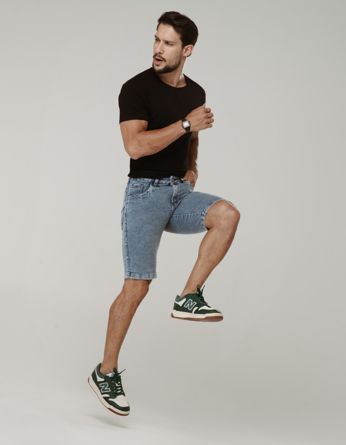 BERMUDA CLÁSSICA JEANS SKY BEAT L. AZUL