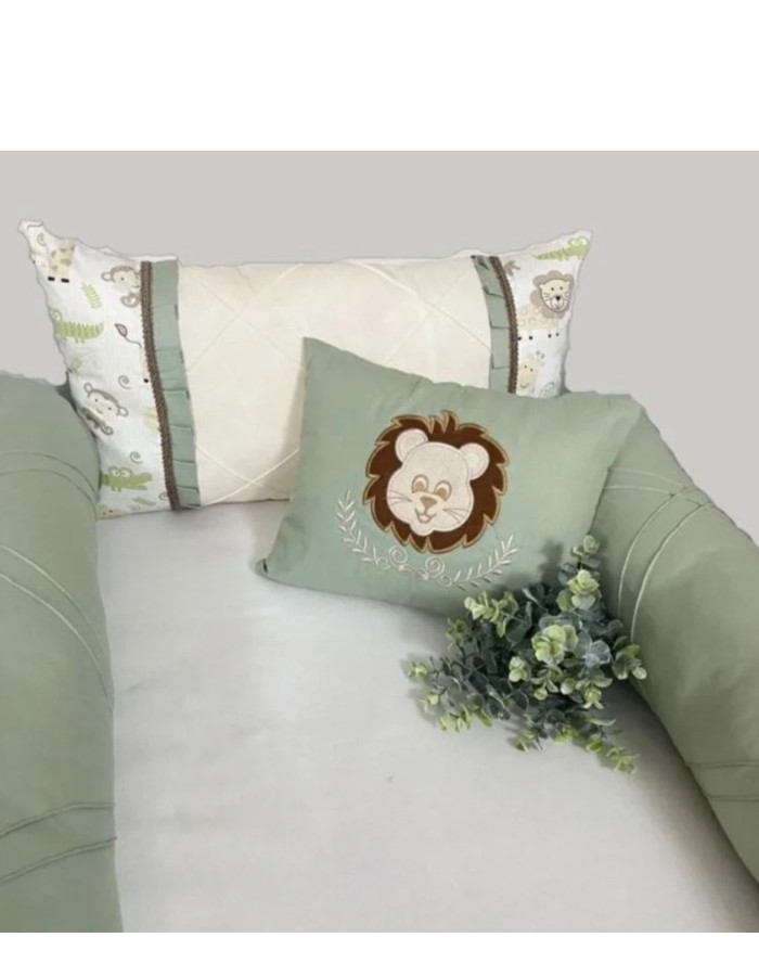 KIT BERÇO CERCADO PREMIUM SAFARI 6 PEÇAS 