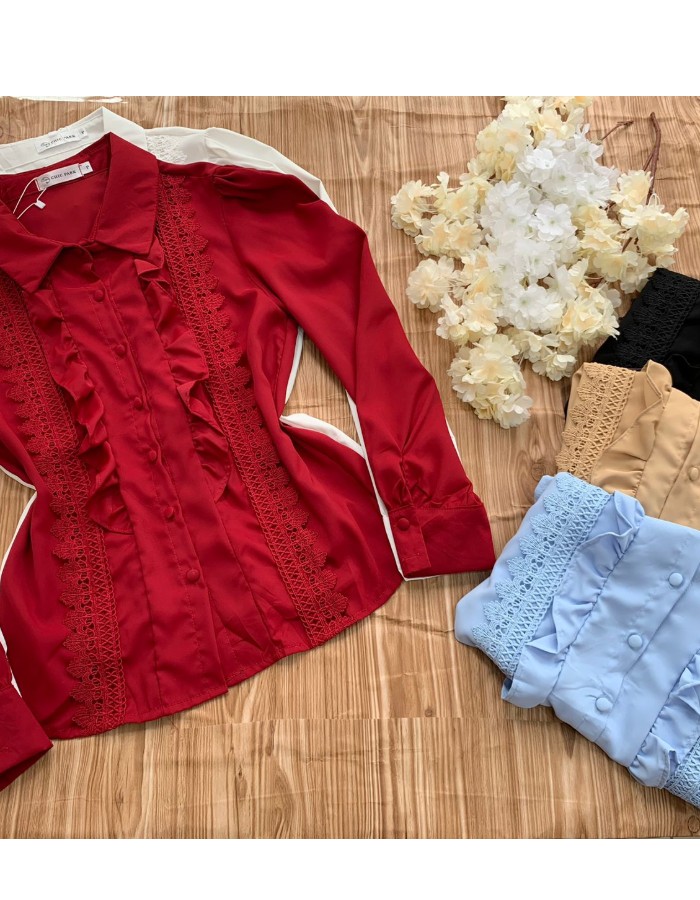 CAMISA COM BABADO