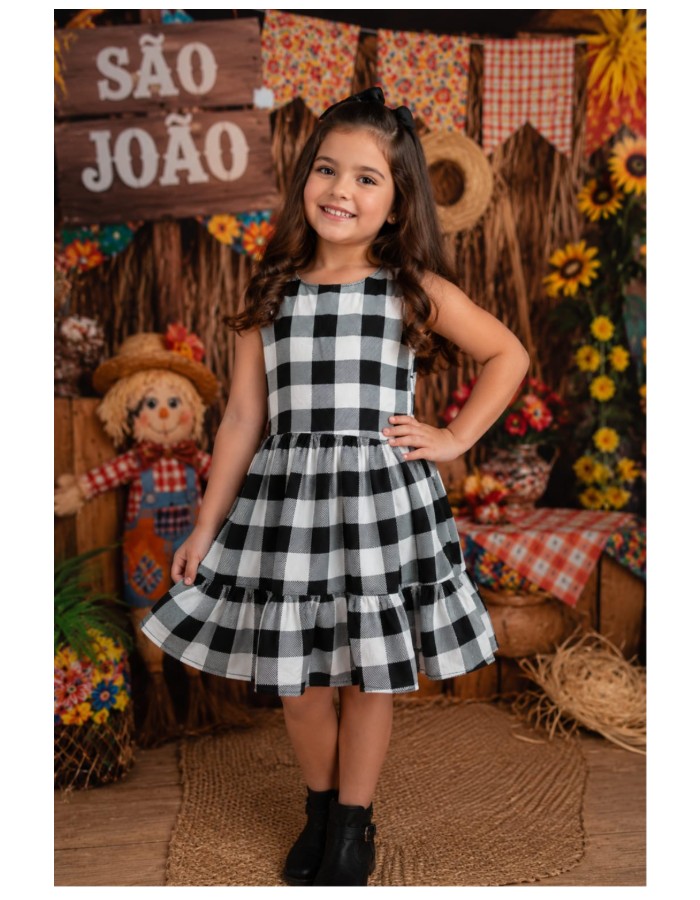 VESTIDO TAINÁ XADREZ