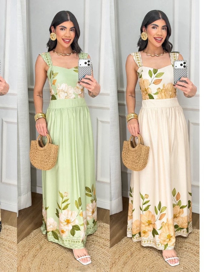 Vestido Longo Alça Larga 