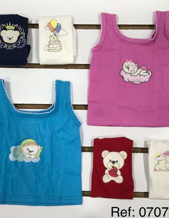 KIT CAMISETA BORDADA RUANYTHA BABY