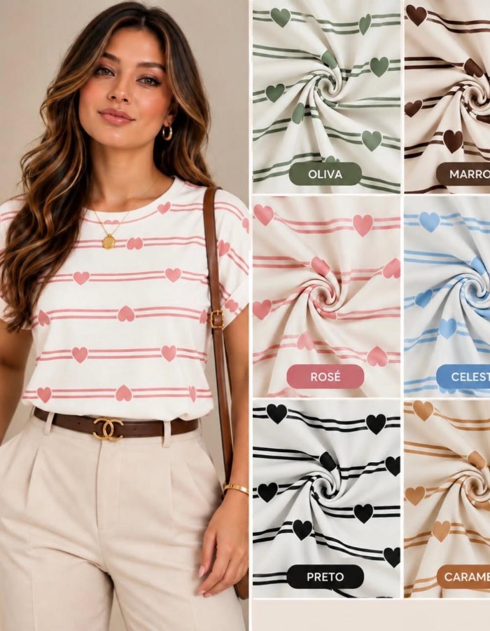 Blusa corações