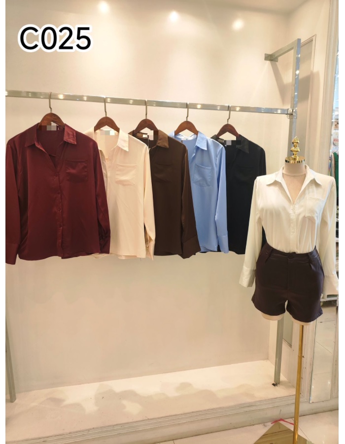 Blusa social seda  