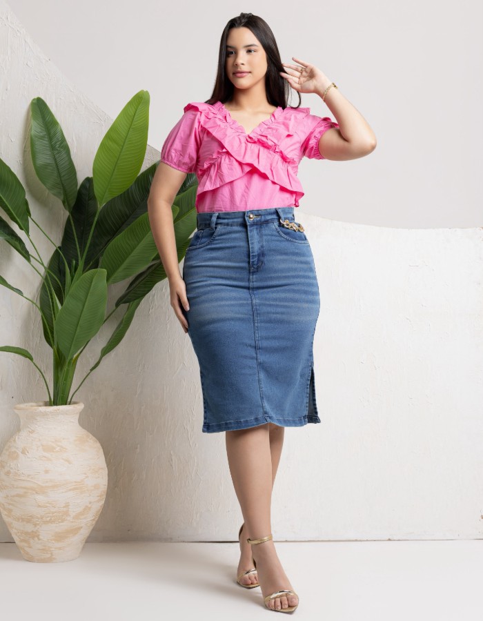 SAIA JEANS COM CORRENTE