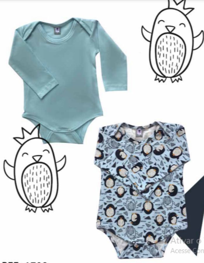 KIT BODY MANGA LONGA MASC LIVNIC
