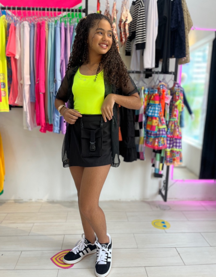 Short Saia Bolso Removível