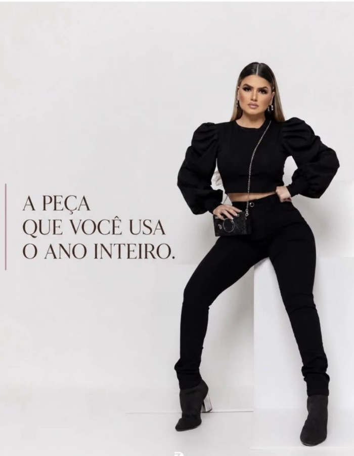 CALÇA SKINNY PRETO PREMIUM JEANS COM LYCRA