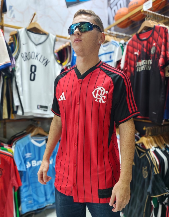 Camisa do Flamengo US Pack Masculina AdidasBotão 