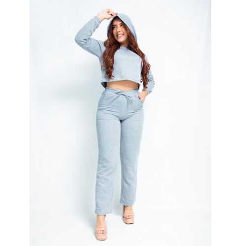 Conjunto Feminino Moletom com Calça Pantalona