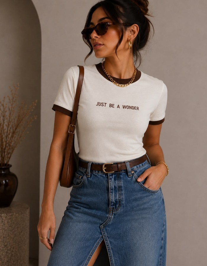T-SHIRT  WONDER COM PUNHO