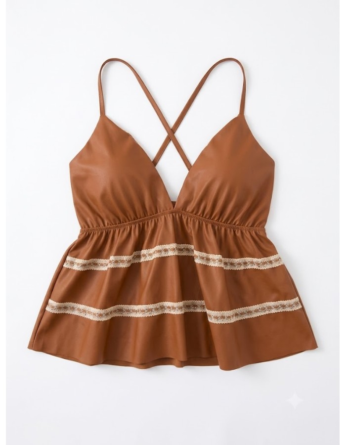 Blusa de couro