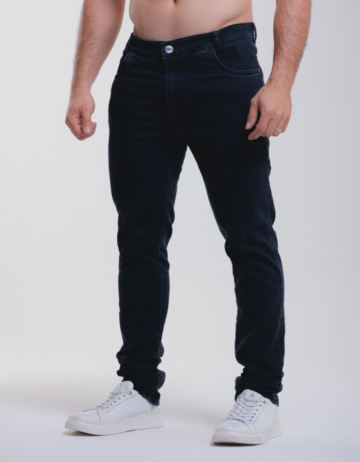 Calça marmo preto destroy