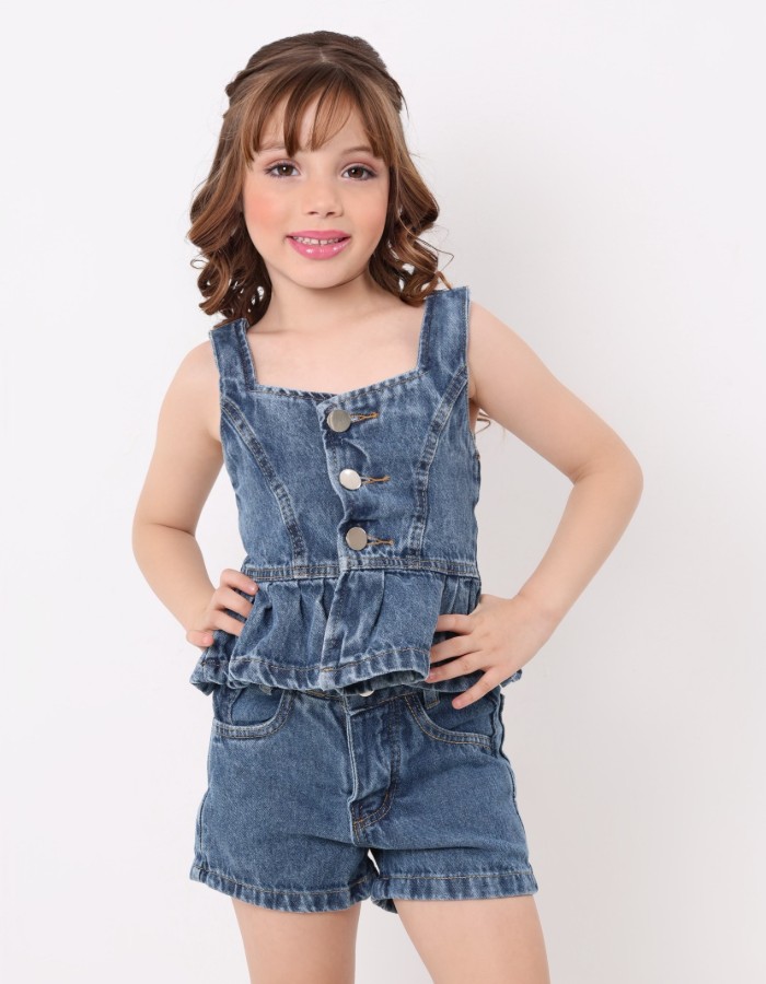 CONJUNTO JEANS INFANTIL DESGRADEADO