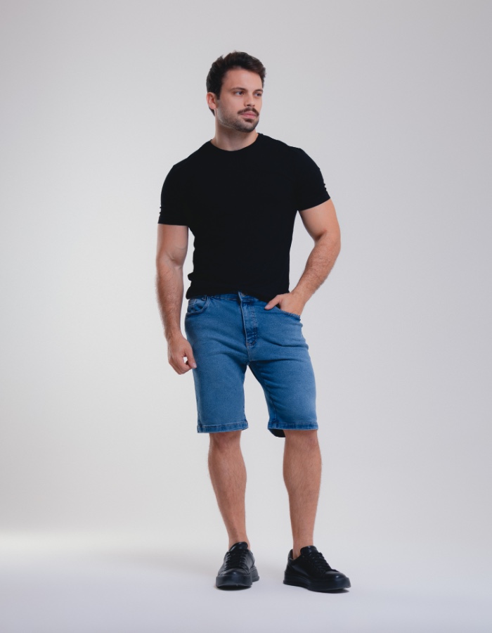 Bermuda jeans claro