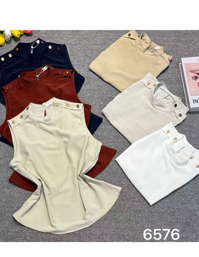 BLUSA CREPE SEDA C/ DETALHE NO OMBRO