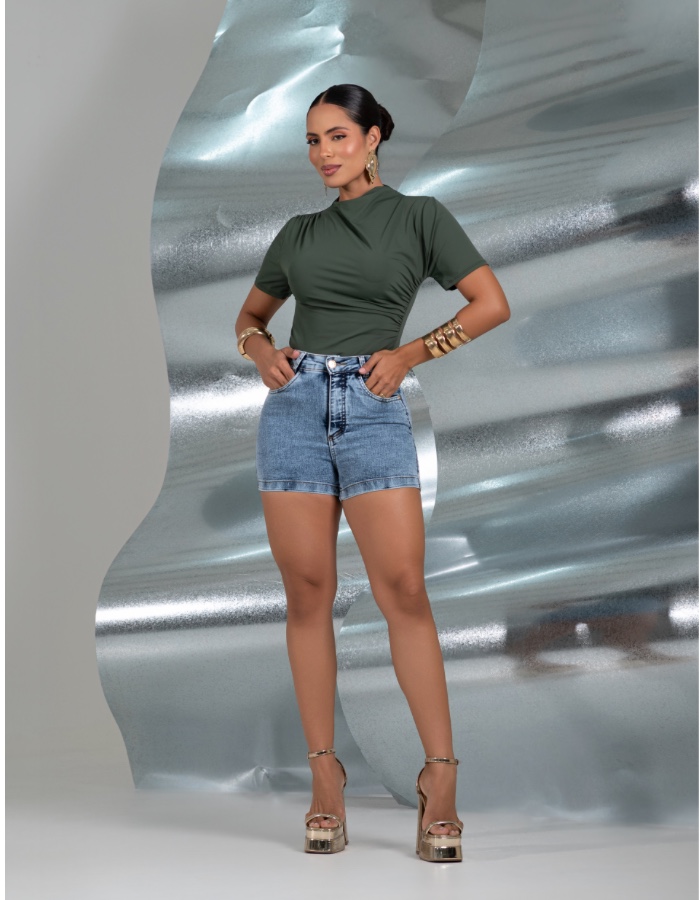 Short meia coxa