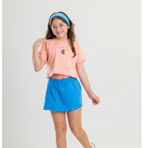 Cropped em Algodão fio 30 penteado 100% Algodão 