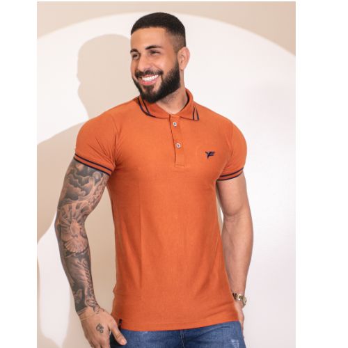 Camisa polo suedine Plus size 