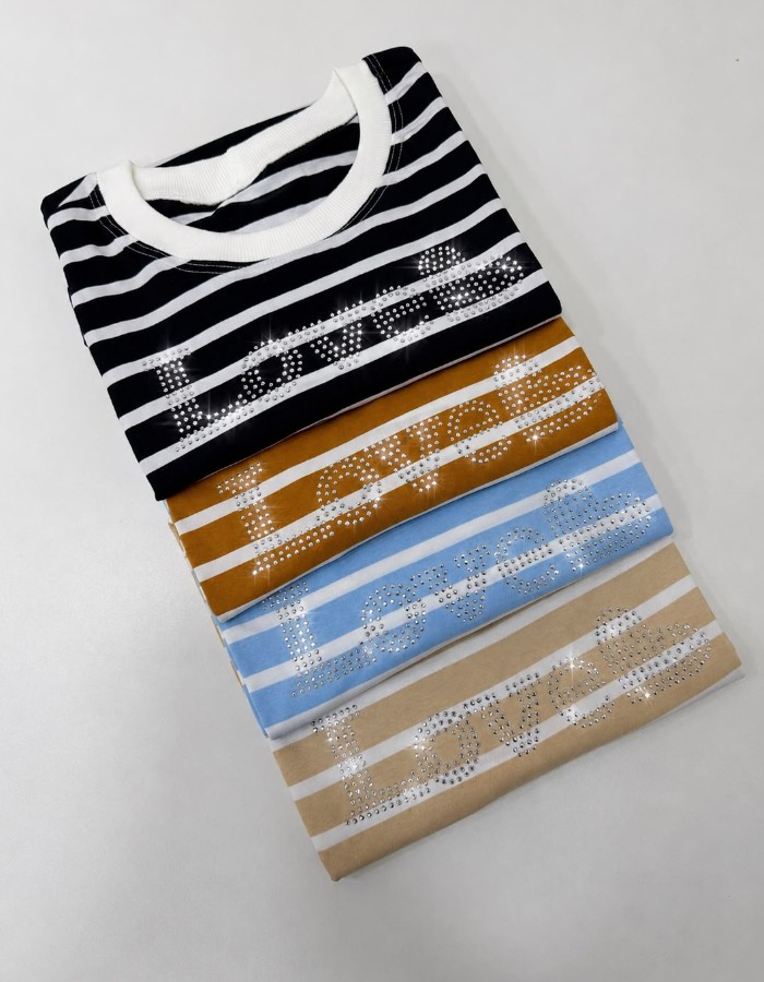 T-SHIRT LISTRADA LOVE