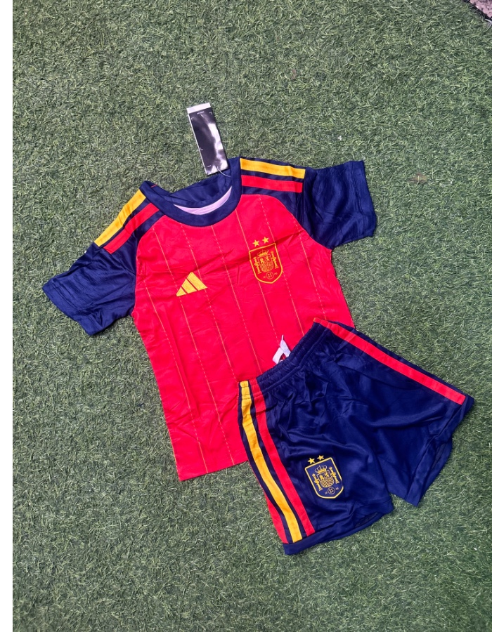 KIT INFANTIL ESPANHA 2 ESTRELAS  AWAY COPA 