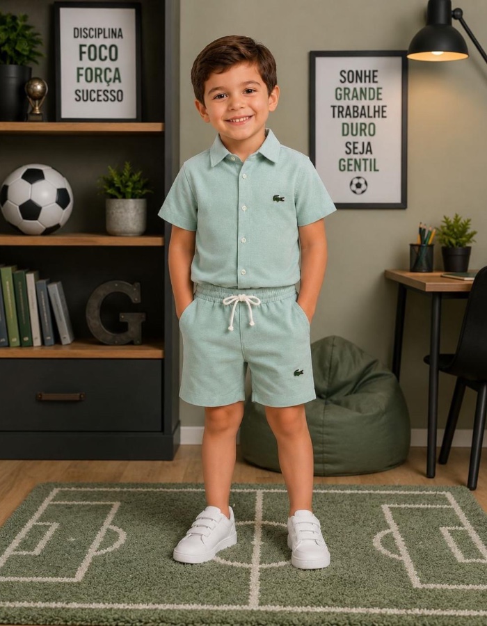 Conjunto mauricinho Lacoste linhão 