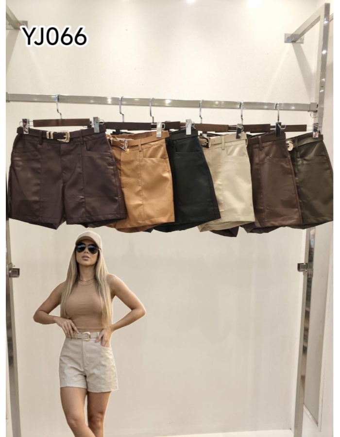 Short de couro Mariane 